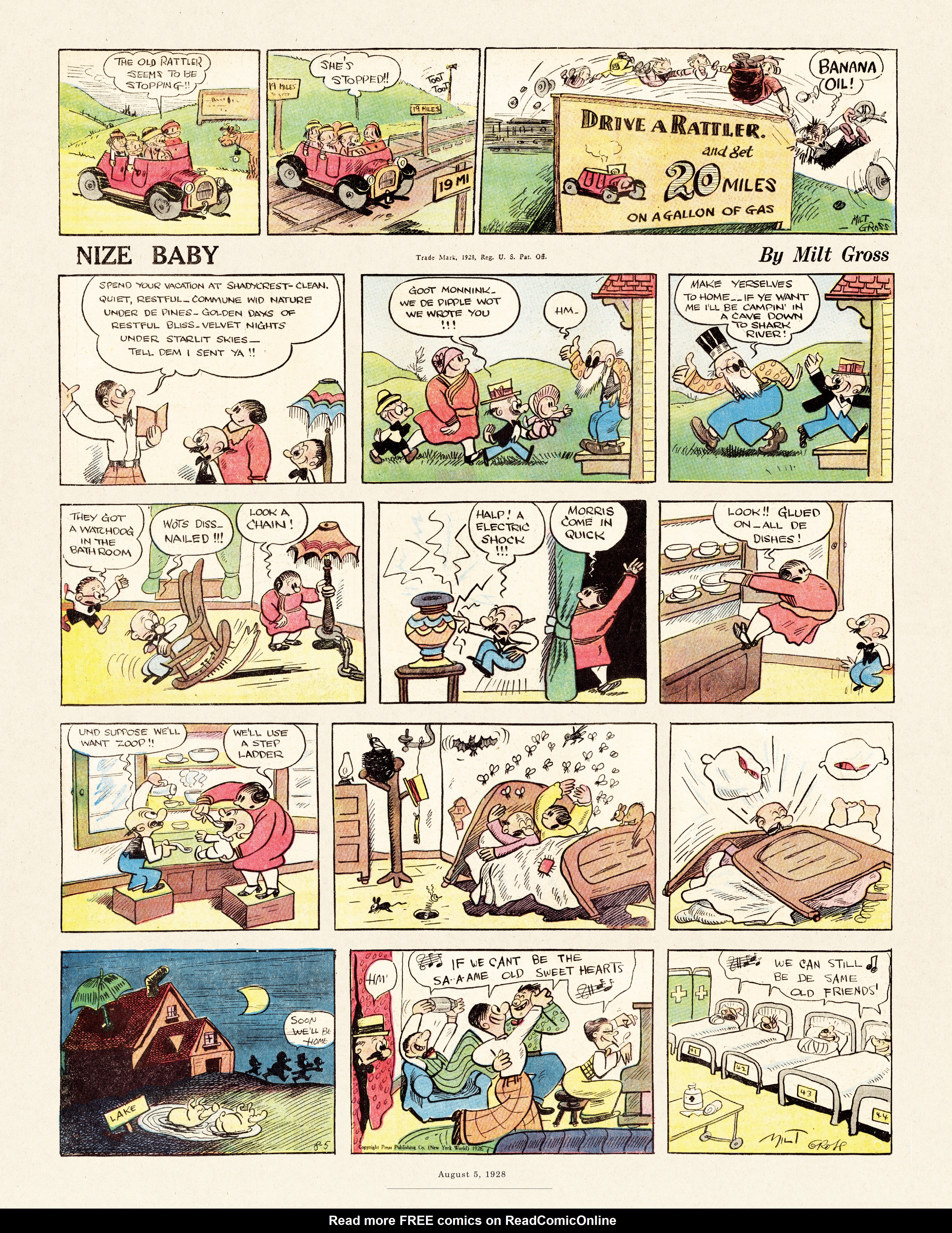 Read online Gross Exaggerations: The Meshuga Comic Strips of Milt Gross comic -  Issue # TPB - 58