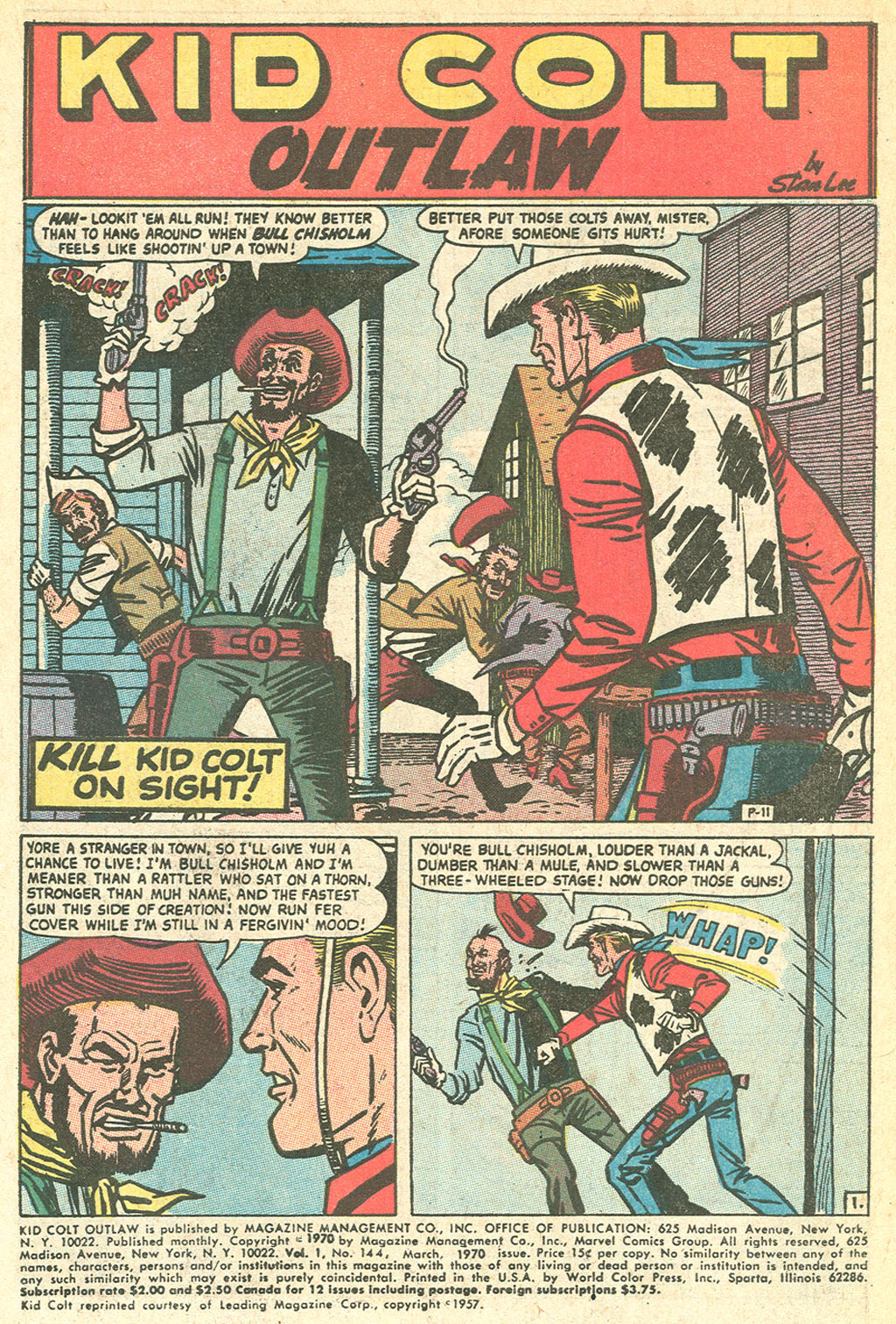 Read online Kid Colt Outlaw comic -  Issue #144 - 3