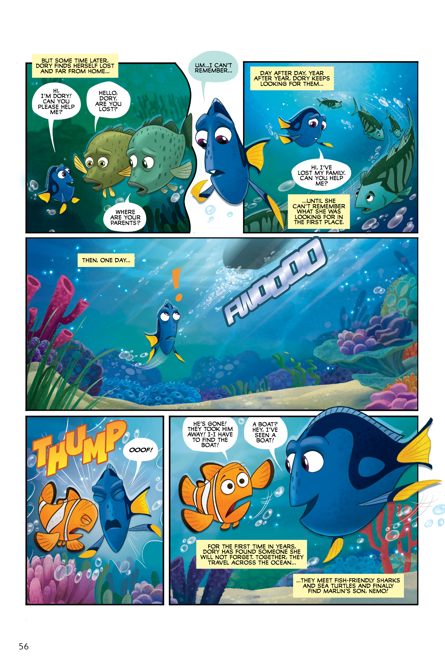 Read online Disney/PIXAR Finding Nemo and Finding Dory: The Story of the Movies in Comics comic -  Issue # TPB - 56