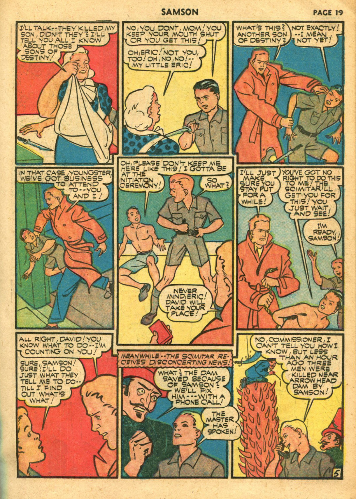 Read online Samson (1940) comic -  Issue #6 - 21