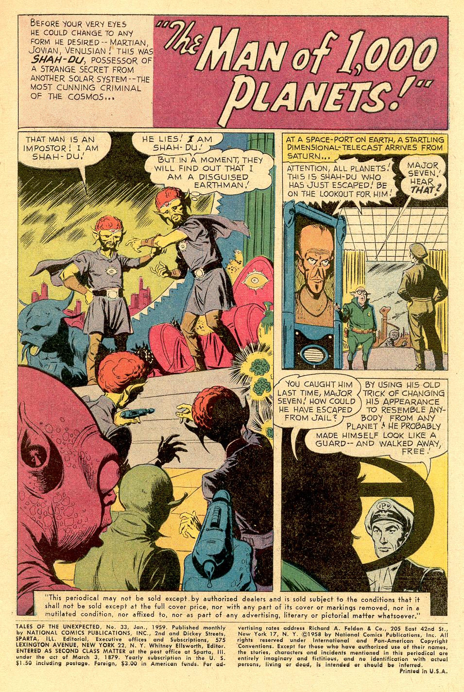 Read online Tales of the Unexpected comic -  Issue #33 - 2
