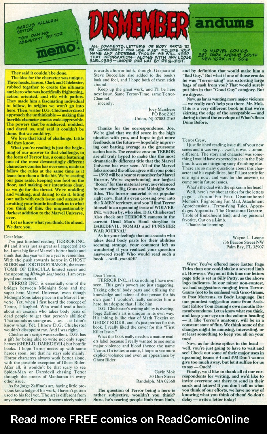 Read online Terror Inc. (1992) comic -  Issue #3 - 23