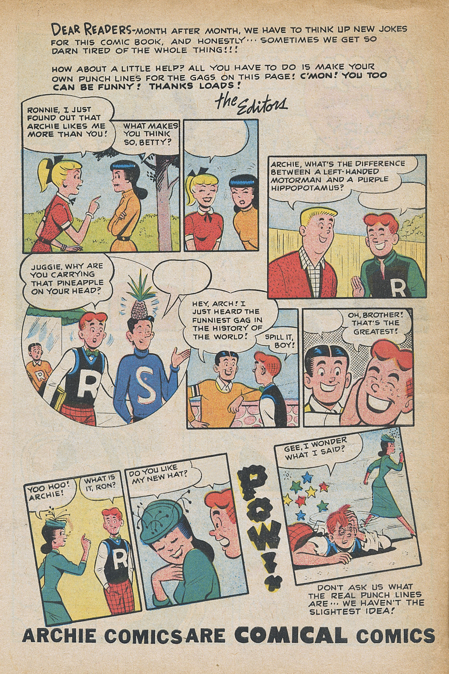 Read online Archie's Joke Book Magazine comic -  Issue #37 - 37