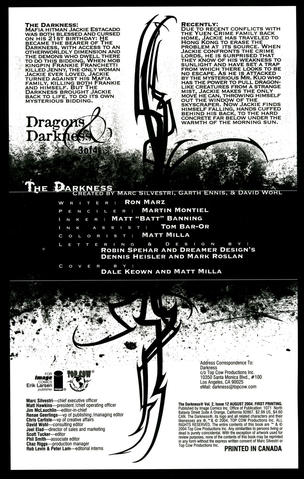 Read online The Darkness (2002) comic -  Issue #12 - 2