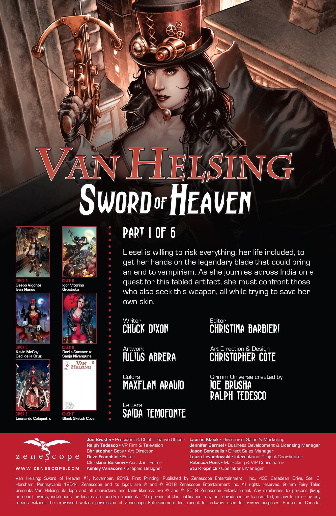 Read online Van Helsing: Sword of Heaven comic -  Issue #1 - 2