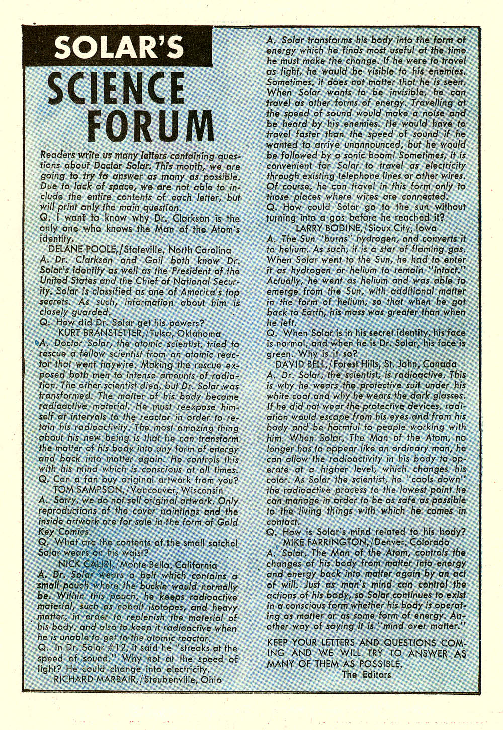 Read online Doctor Solar, Man of the Atom (1962) comic -  Issue #17 - 20