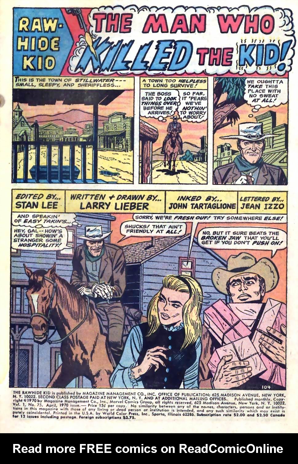 Read online The Rawhide Kid comic -  Issue #75 - 3