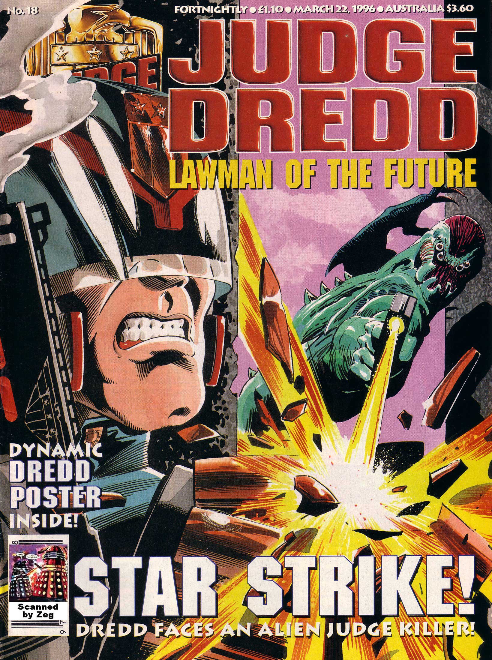 Read online Judge Dredd Lawman of the Future comic -  Issue #18 - 1