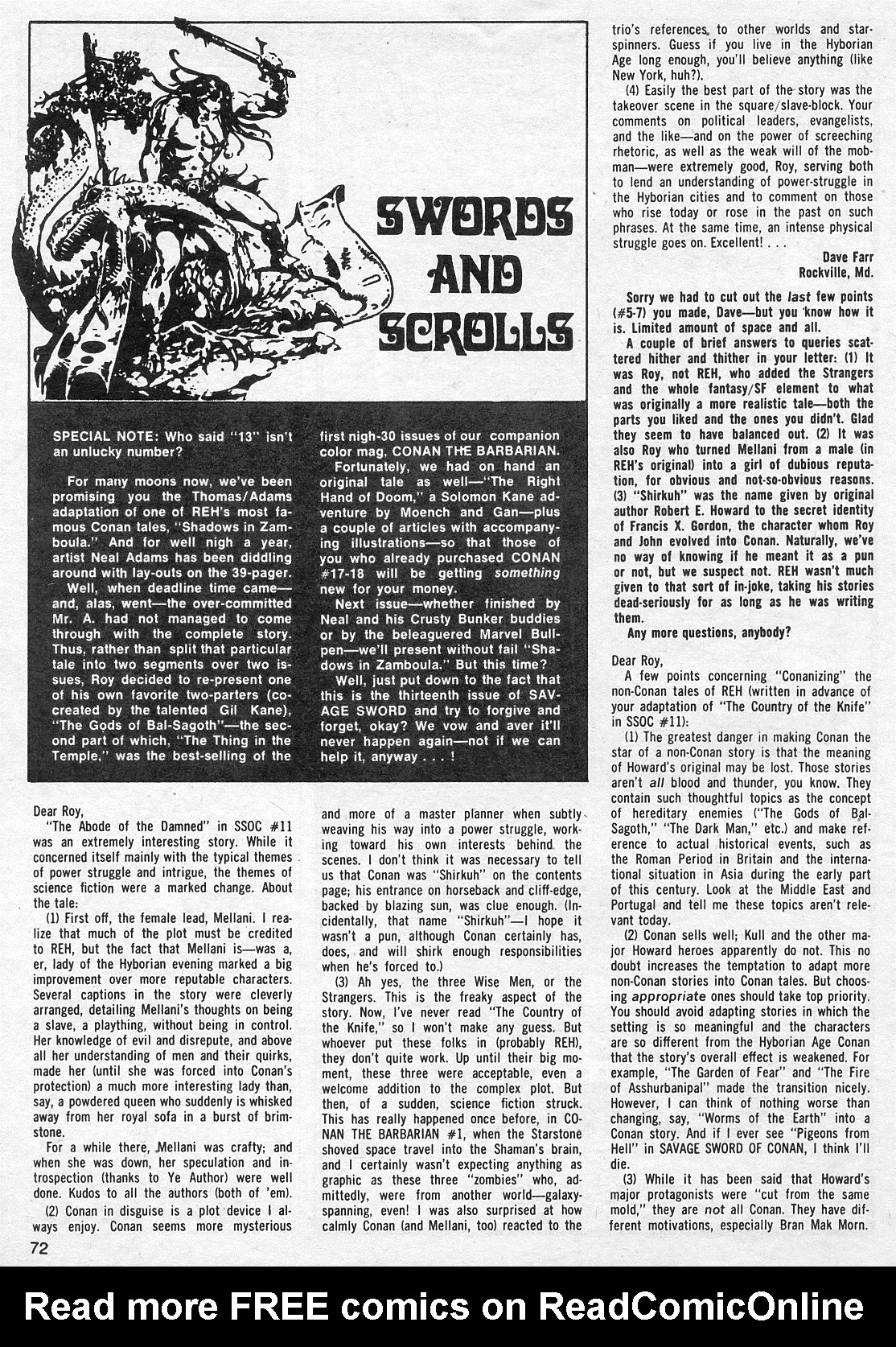 Read online The Savage Sword Of Conan comic -  Issue #13 - 70