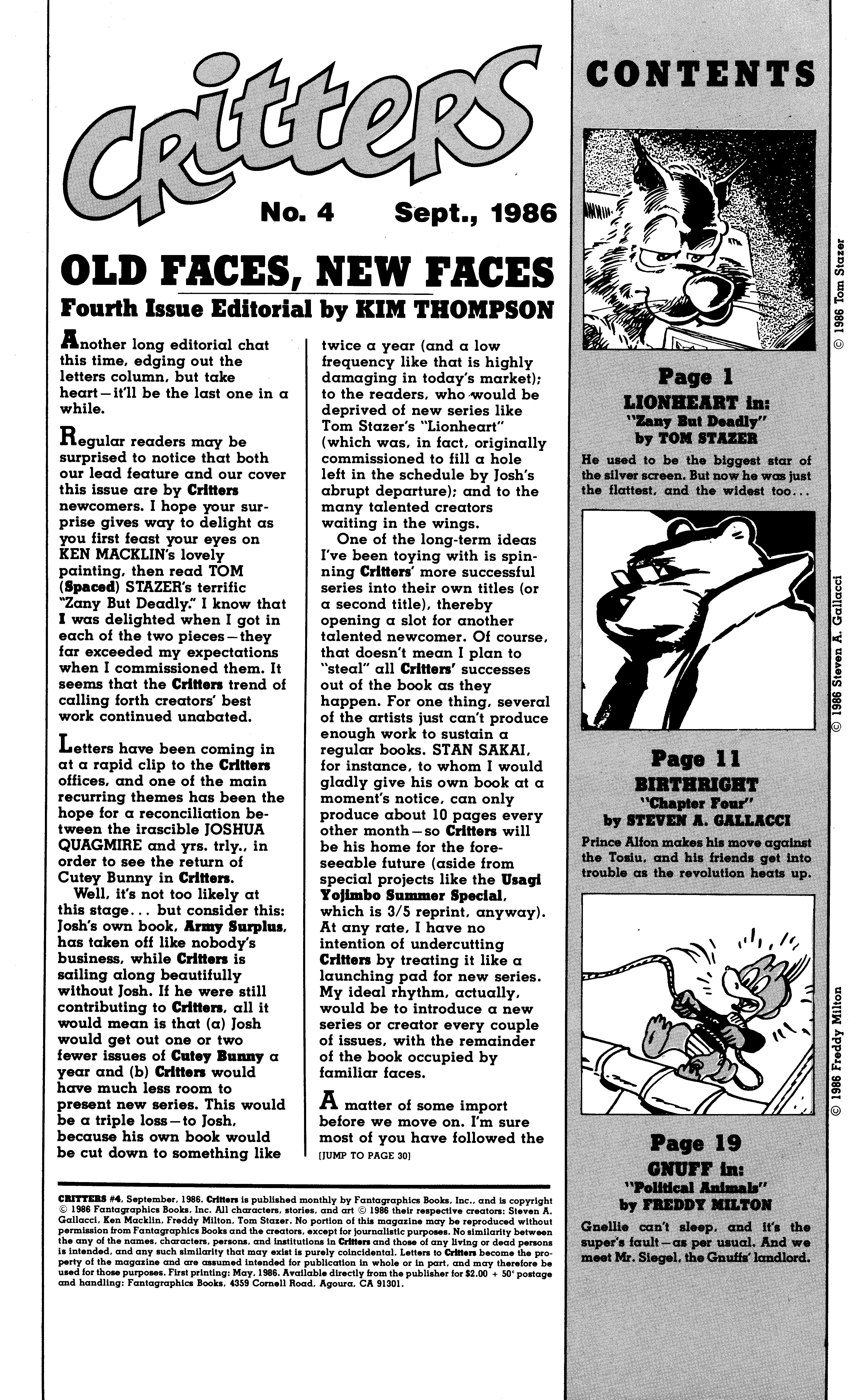 Read online Critters comic -  Issue #4 - 2