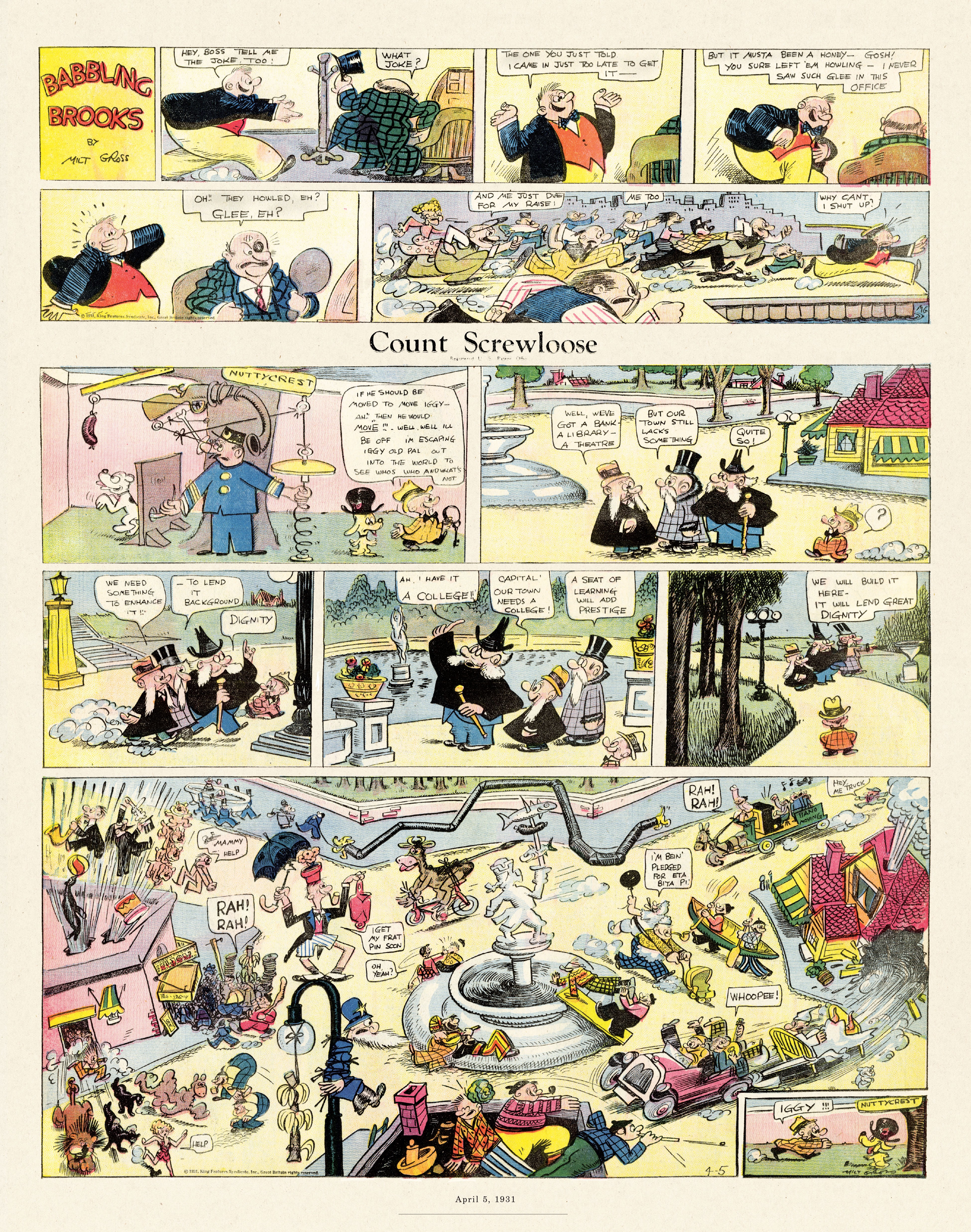 Read online Gross Exaggerations: The Meshuga Comic Strips of Milt Gross comic -  Issue # TPB - 93