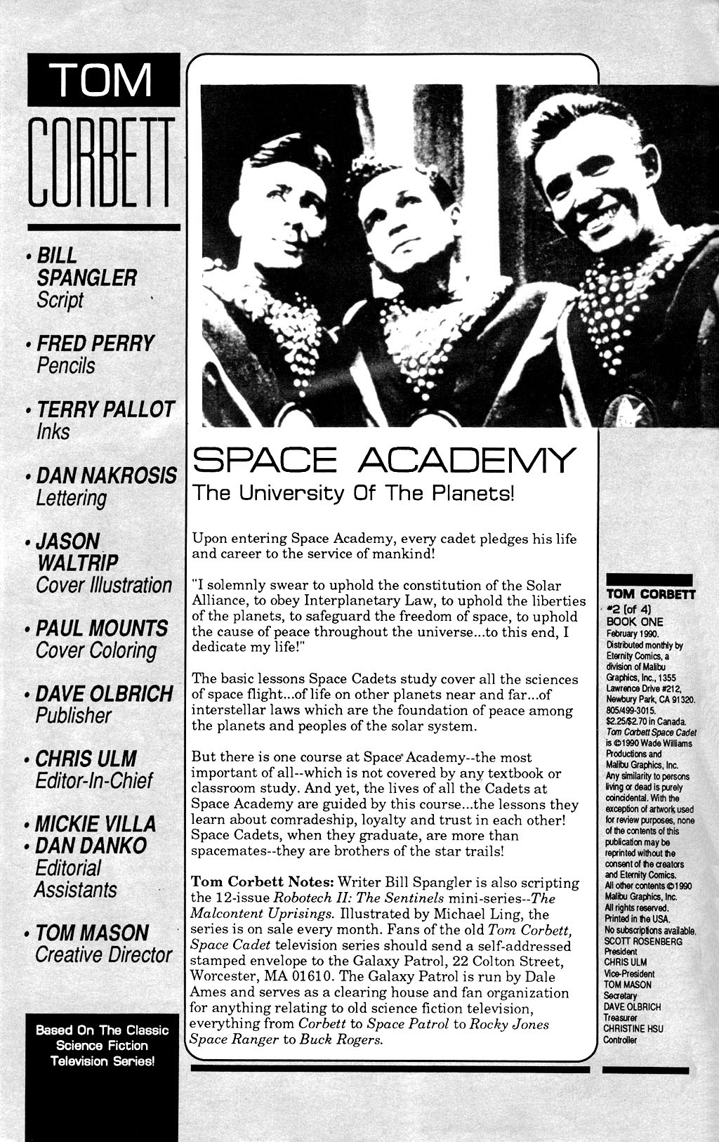 Read online Tom Corbett Space Cadet (1990) comic -  Issue #2 - 2