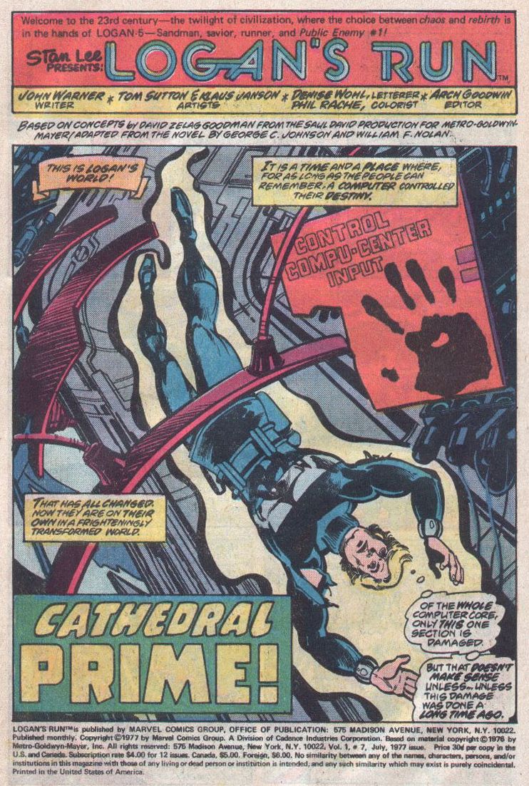 Read online Logan's Run comic -  Issue #7 - 2