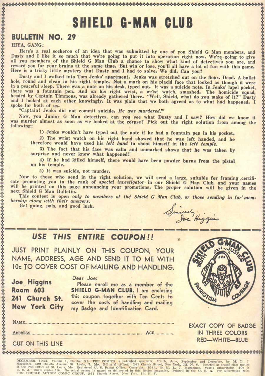 Read online Pep Comics comic -  Issue #51 - 2