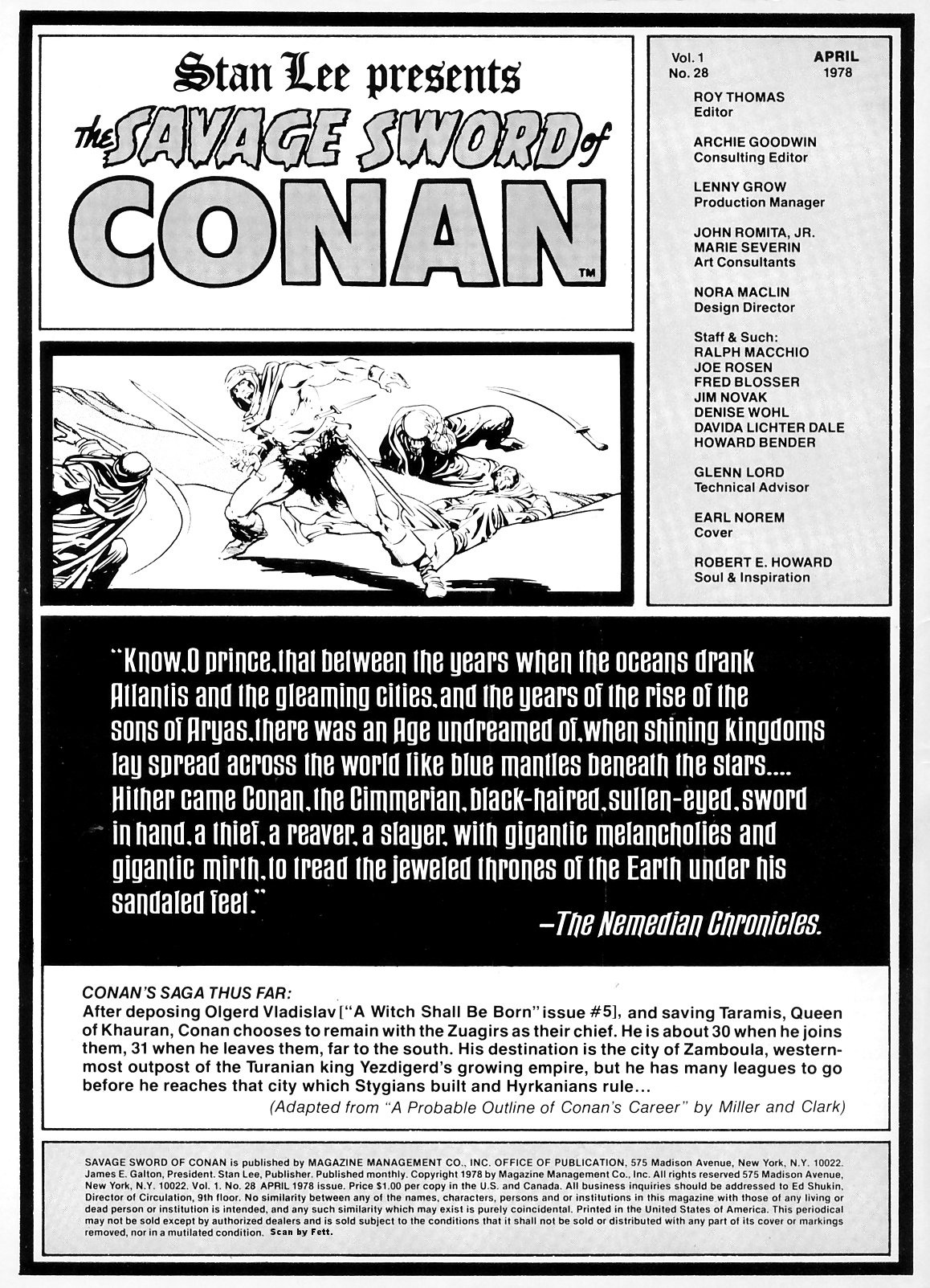 Read online The Savage Sword Of Conan comic -  Issue #28 - 2