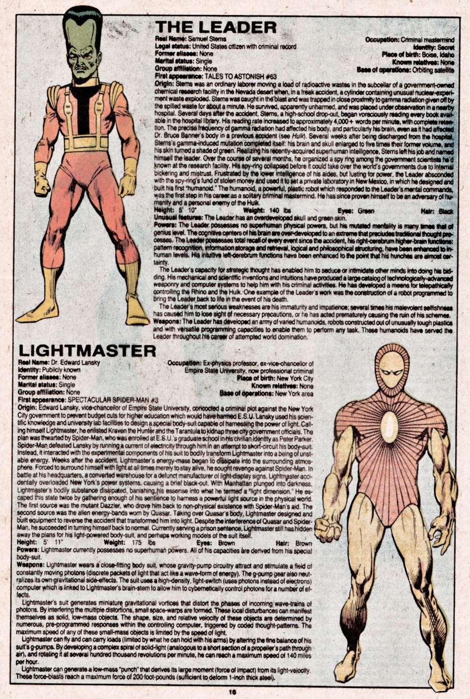Read online The Official Handbook of the Marvel Universe comic -  Issue #6 - 17