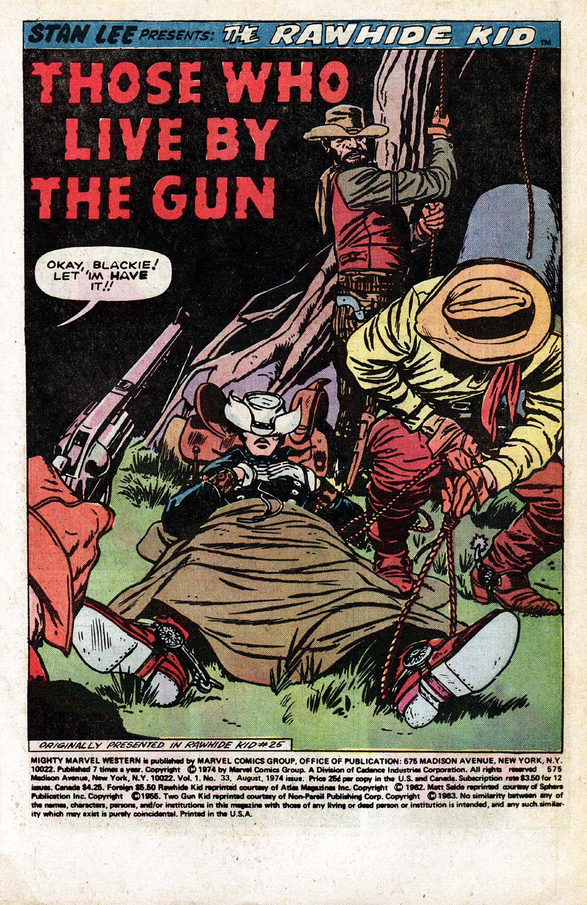 Read online The Mighty Marvel Western comic -  Issue #33 - 2