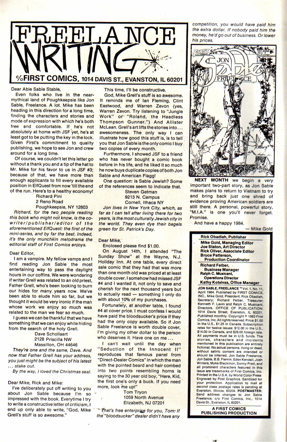 Read online Jon Sable, Freelance comic -  Issue #11 - 6