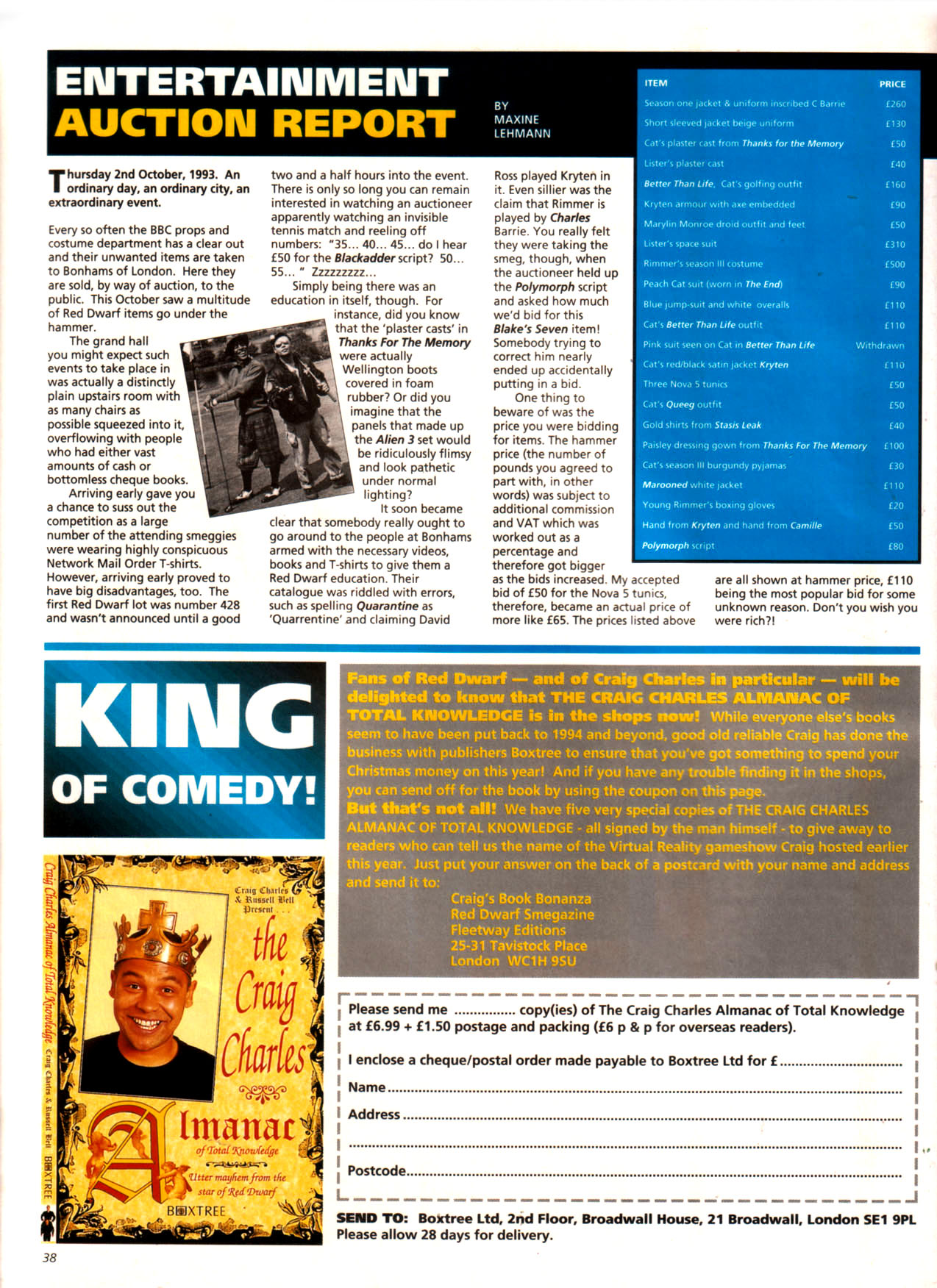 Read online Red Dwarf Smegazine (1993) comic -  Issue #8 - 38