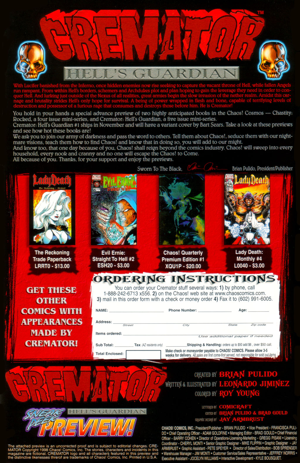 Read online Cremator: Hell's Guardian comic -  Issue #0 - 7