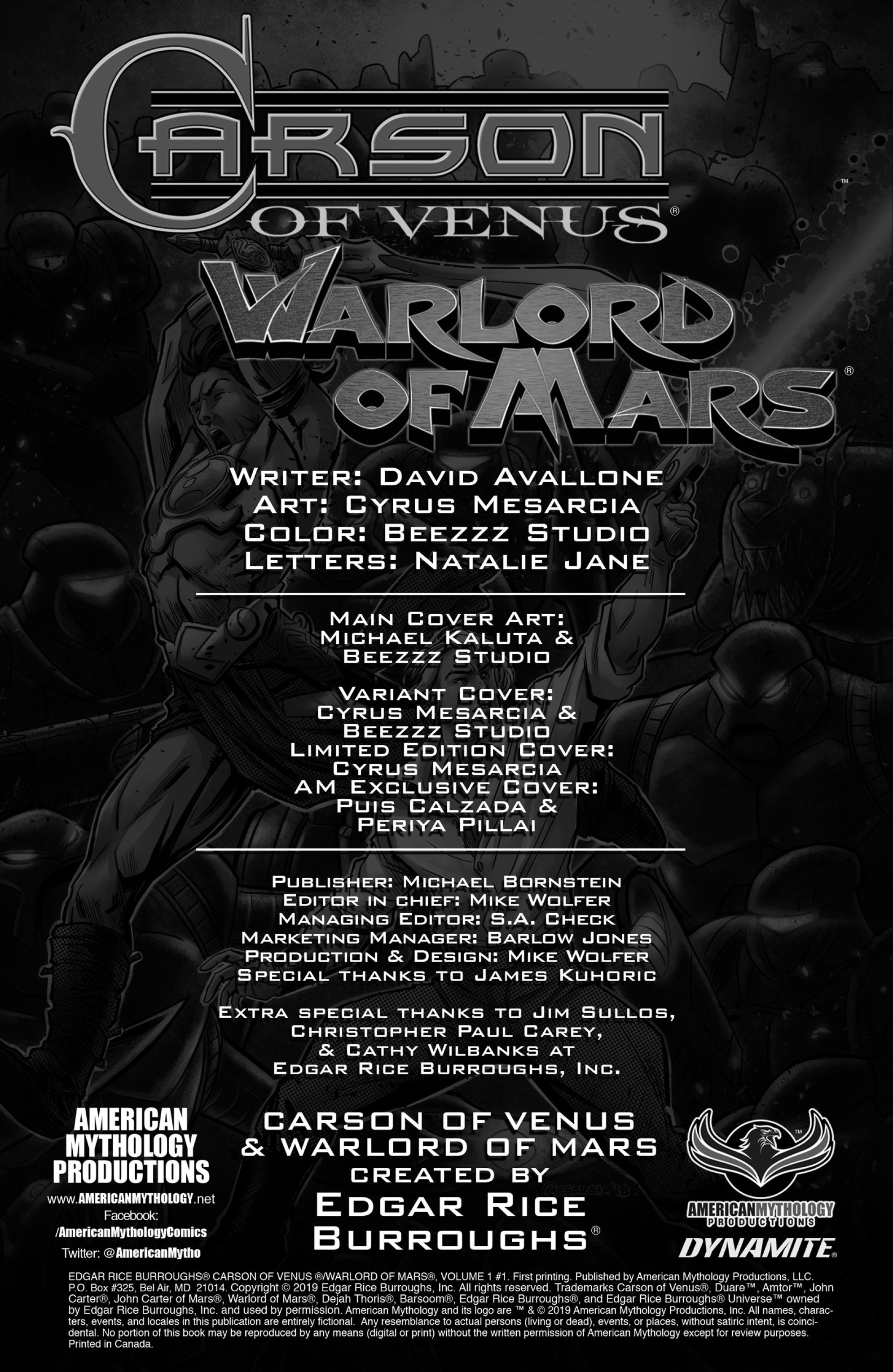 Read online Carson of Venus: Warlord of Mars comic -  Issue #1 - 2