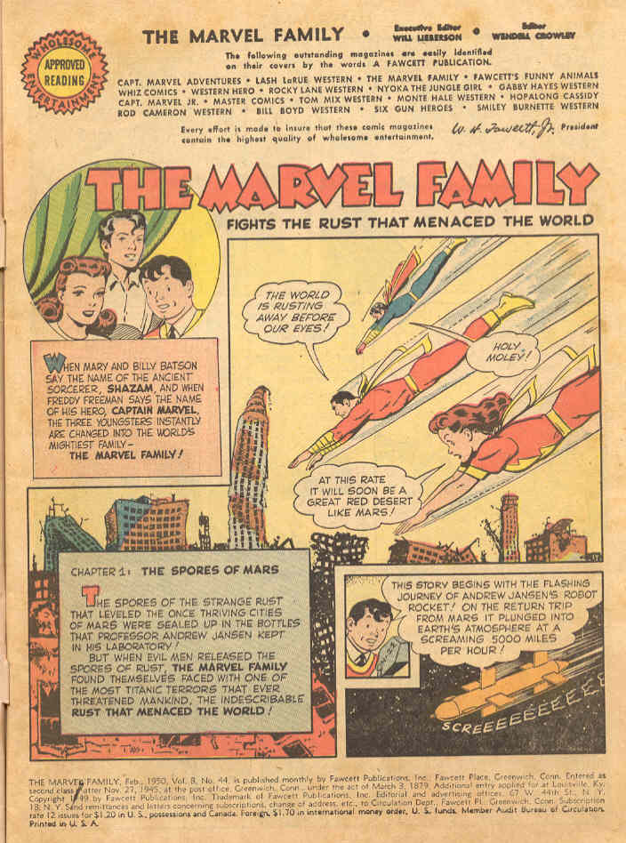 Read online The Marvel Family comic -  Issue #44 - 3