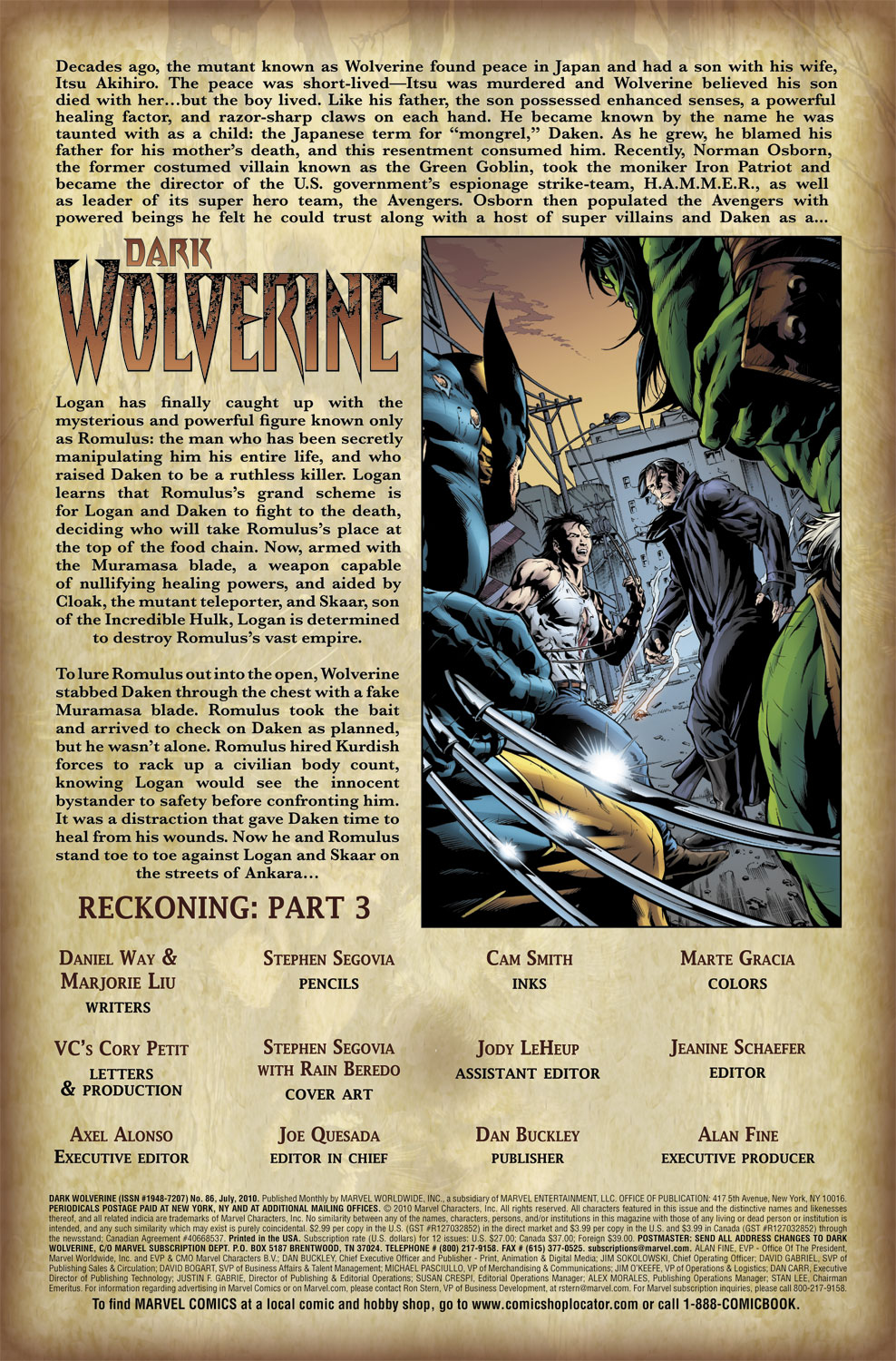 Read online Dark Wolverine comic -  Issue #86 - 2