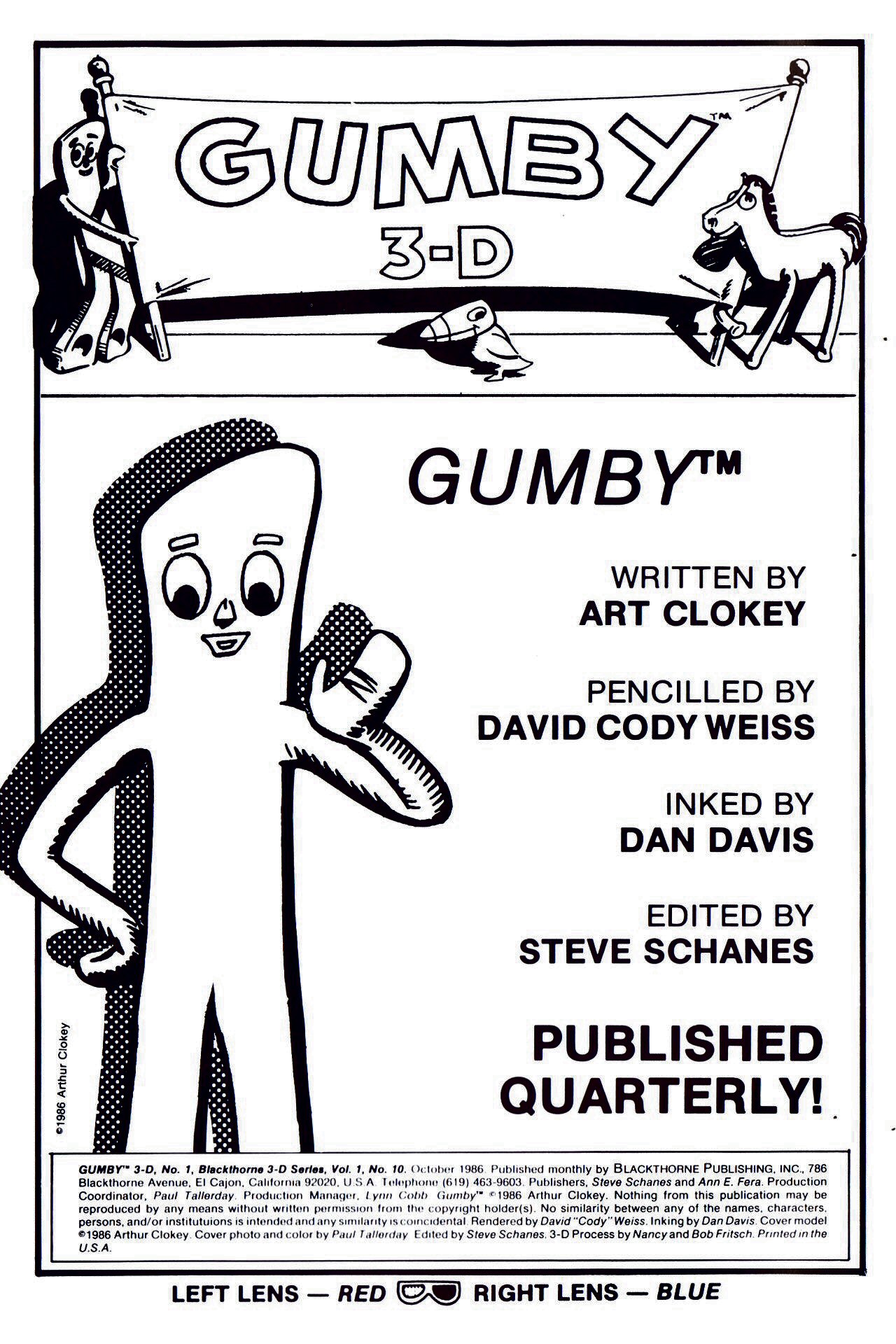 Read online Gumby 3-D comic -  Issue #1 - 2