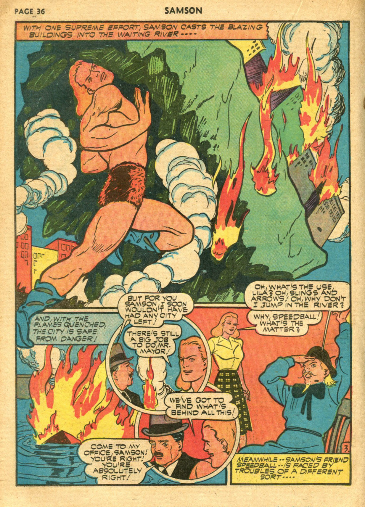 Read online Samson (1940) comic -  Issue #6 - 38