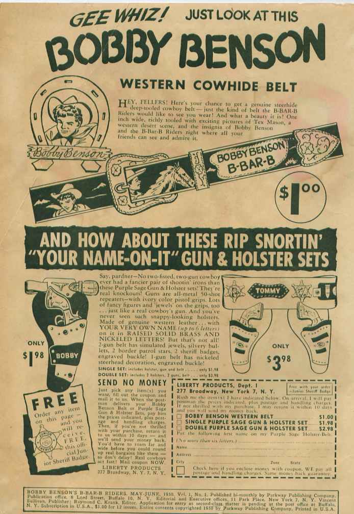 Read online Bobby Benson's B-Bar-B Riders comic -  Issue #1 - 2
