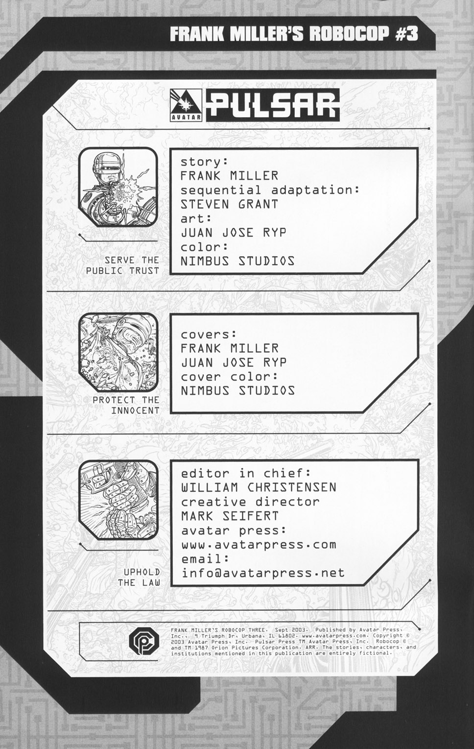 Read online Frank Miller's Robocop comic -  Issue #3 - 2