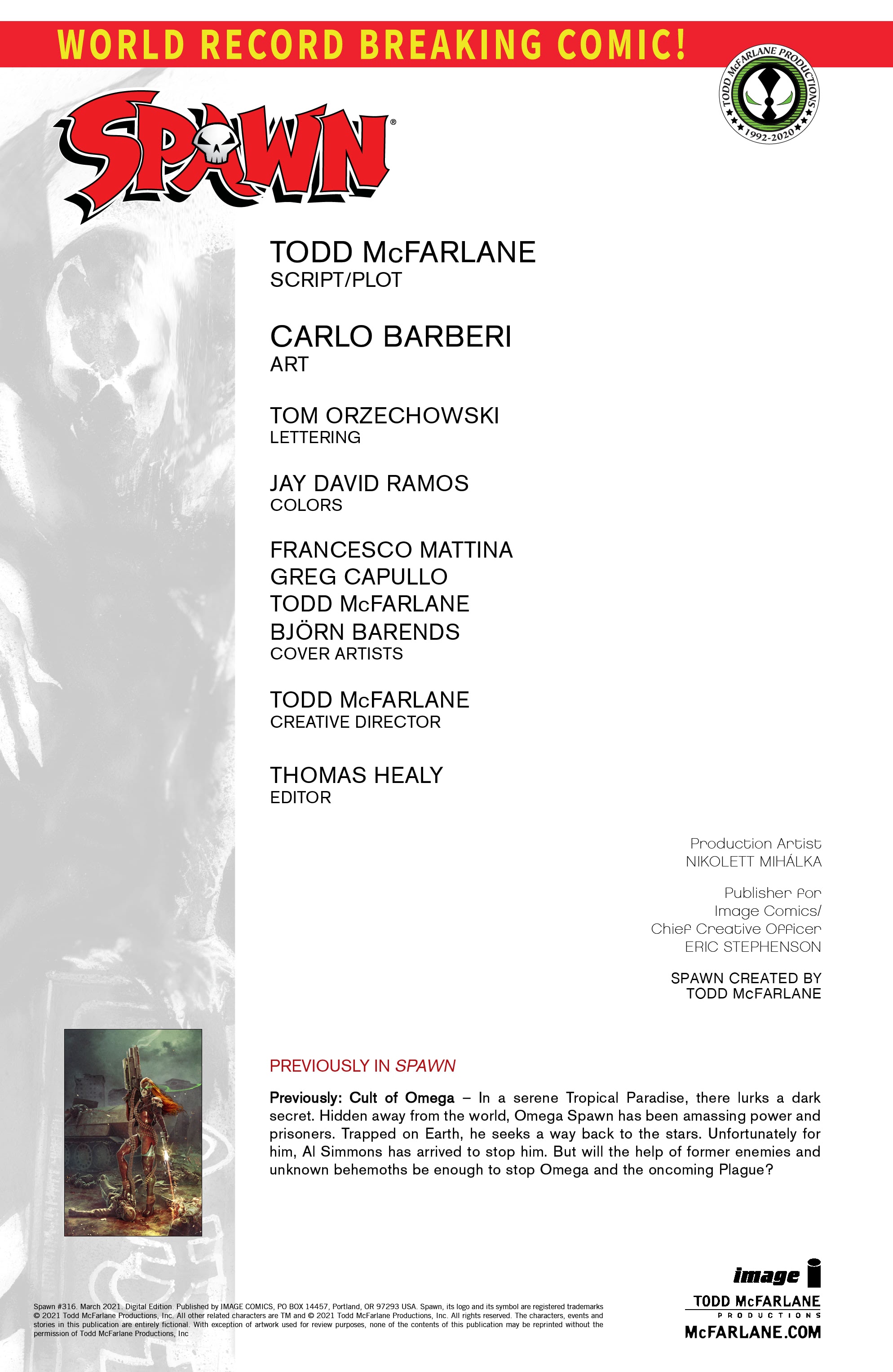 Read online Spawn comic -  Issue #316 - 2