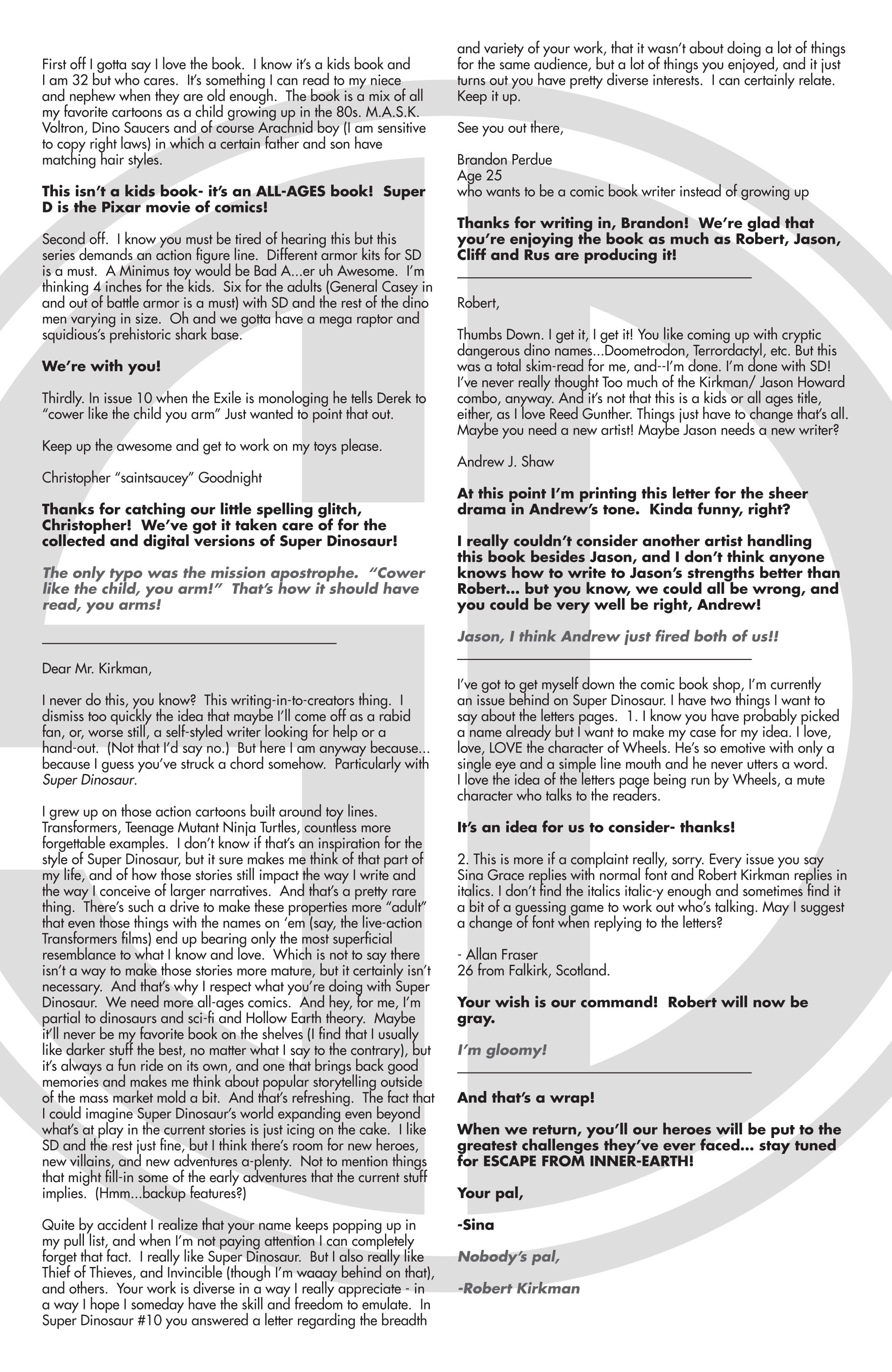Read online Super Dinosaur (2011) comic -  Issue #11 - 24