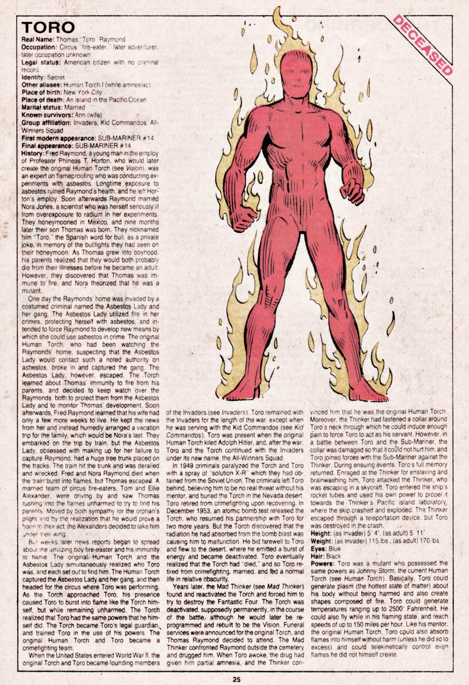 Read online The Official Handbook of the Marvel Universe comic -  Issue #14 - 26