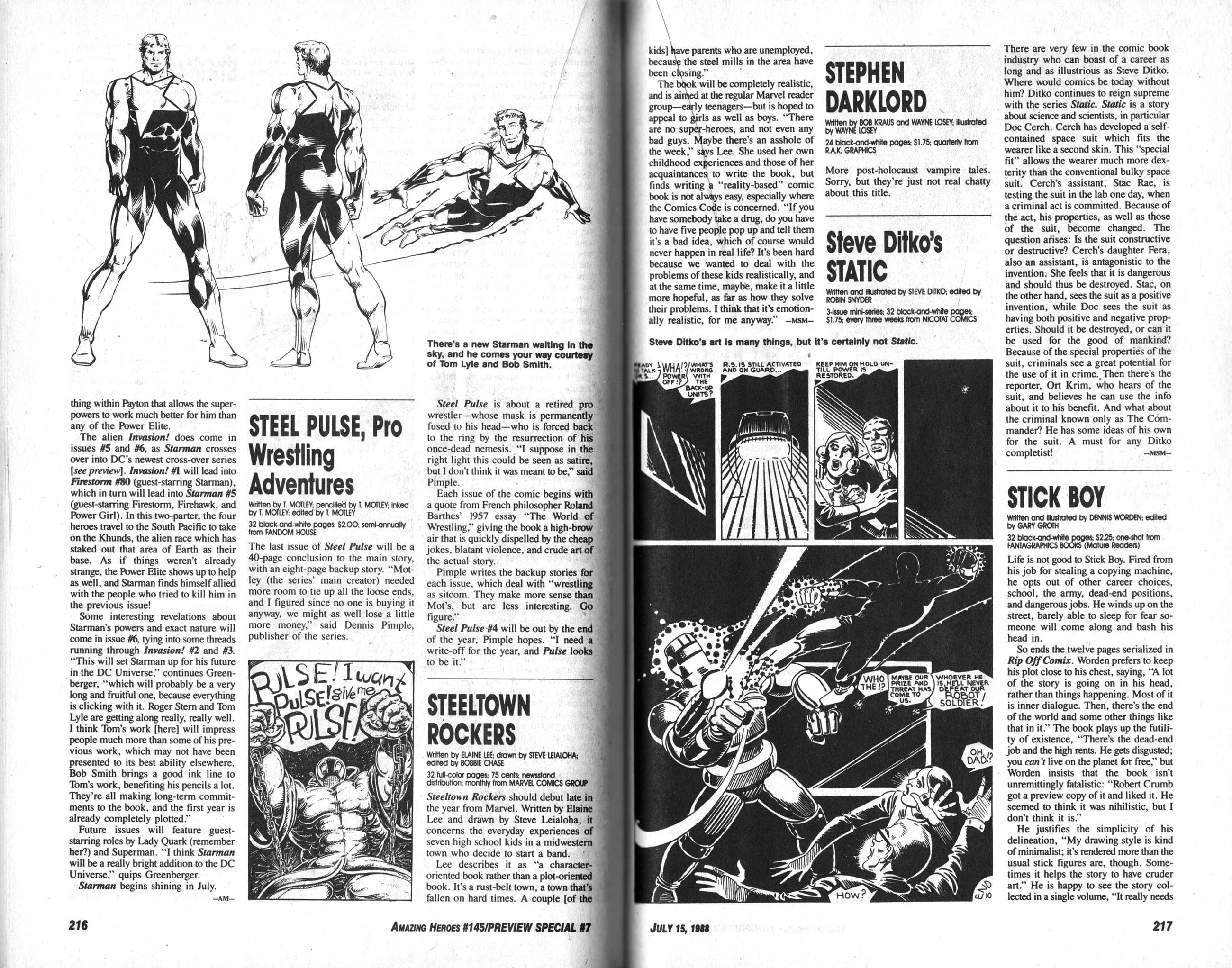 Read online Amazing Heroes comic -  Issue #145 - 110