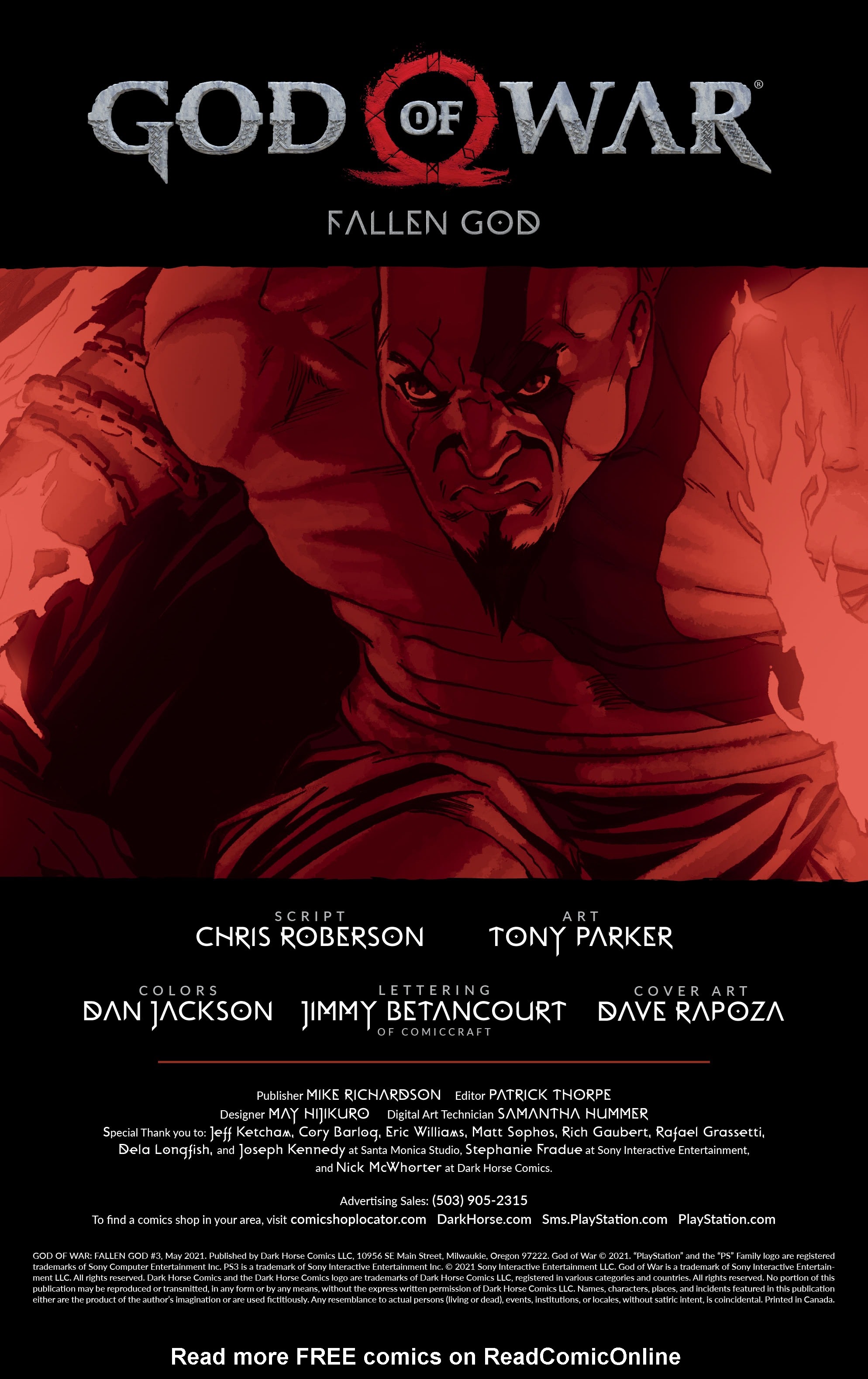 Read online God of War: Fallen God comic -  Issue #3 - 2