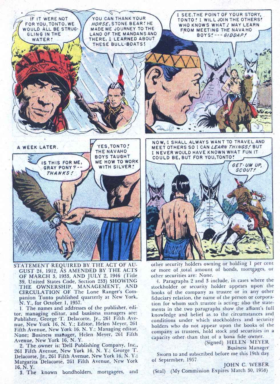 Read online Lone Ranger's Companion Tonto comic -  Issue #30 - 34