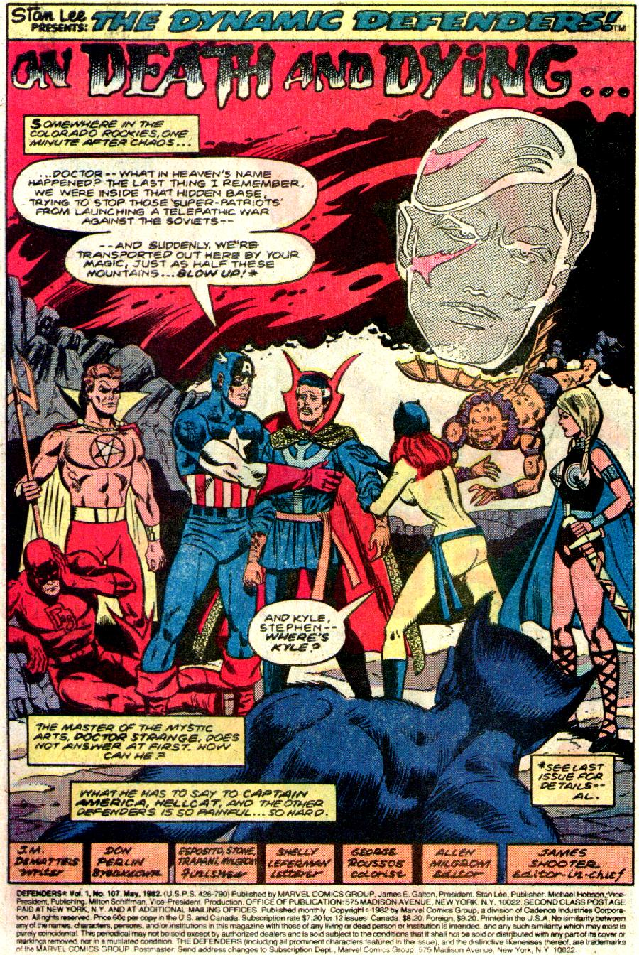 Read online The Defenders (1972) comic -  Issue #107 - 2