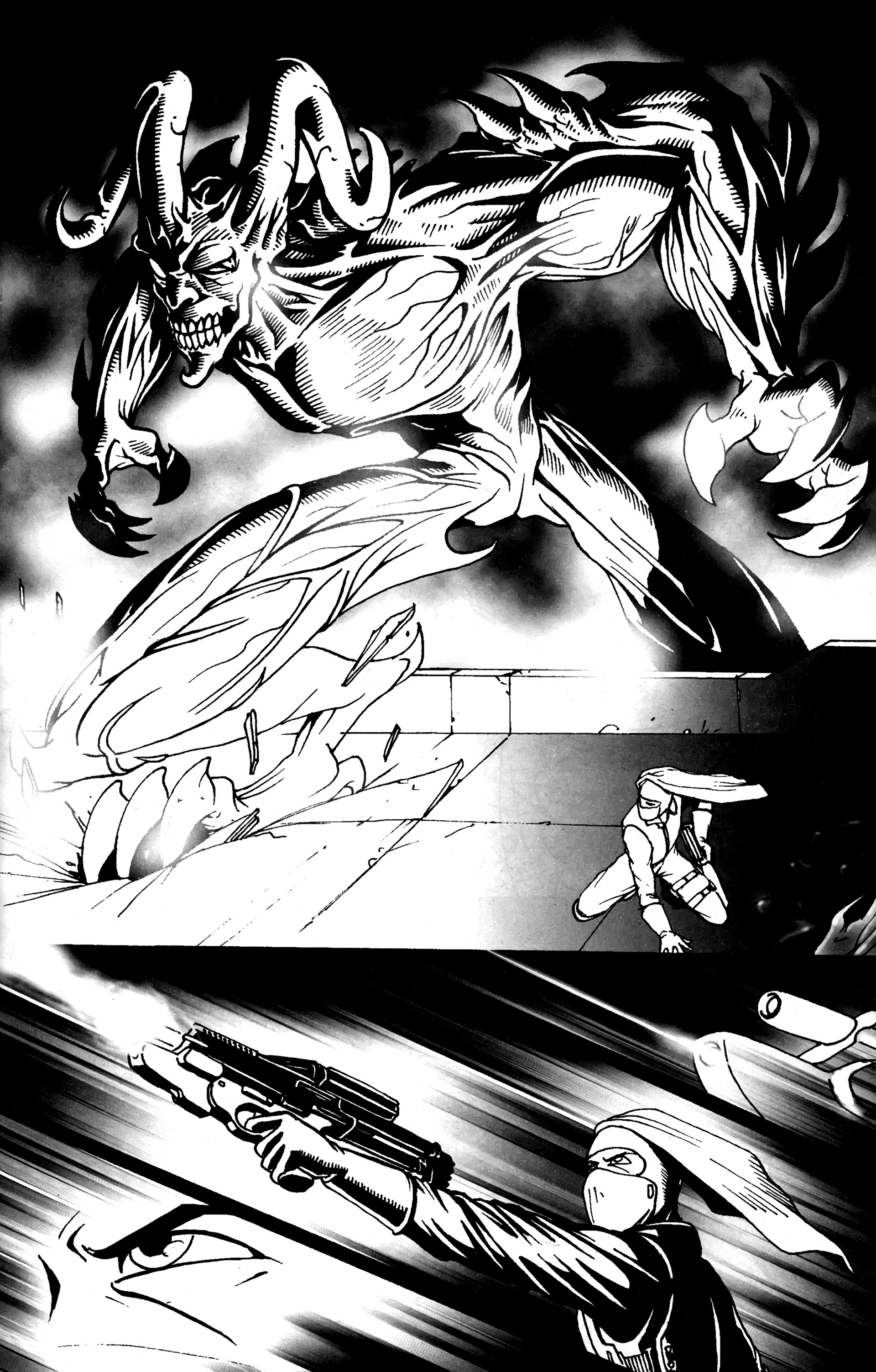 Read online Warrior Nun: Black & White comic -  Issue #20 - 18