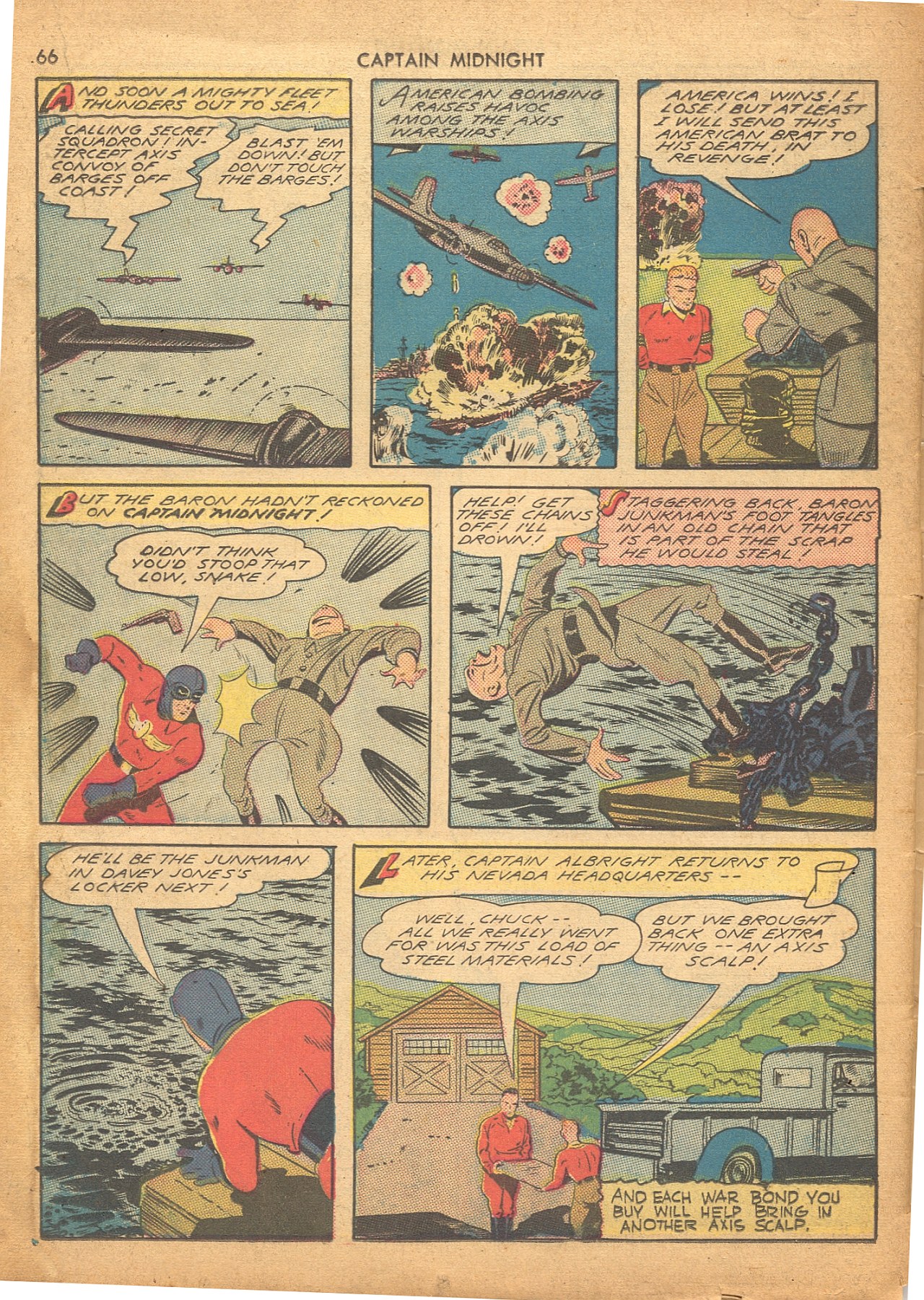 Read online Captain Midnight (1942) comic -  Issue #4 - 67