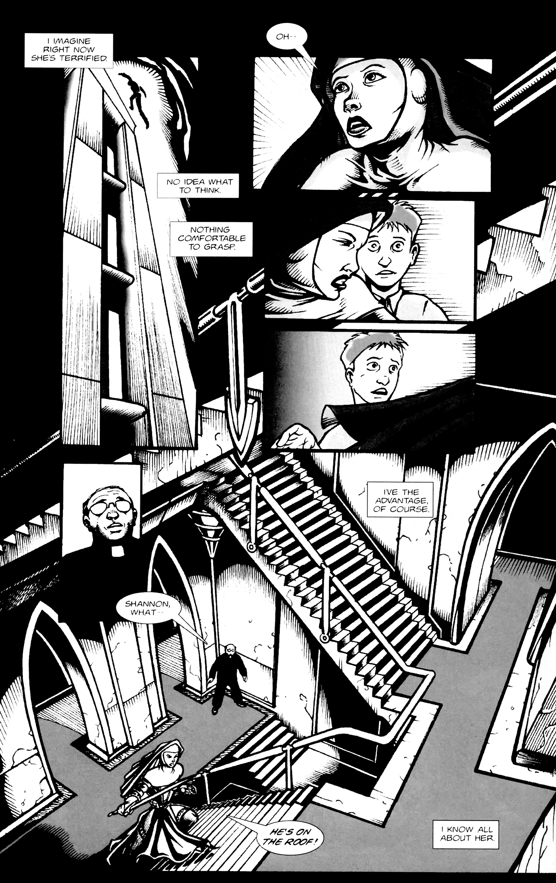 Read online Warrior Nun: Black & White comic -  Issue #3 - 9