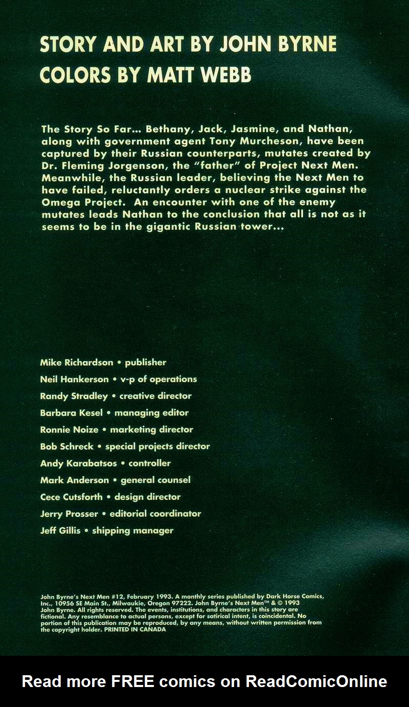 Read online John Byrne's Next Men (1992) comic -  Issue #12 - 2