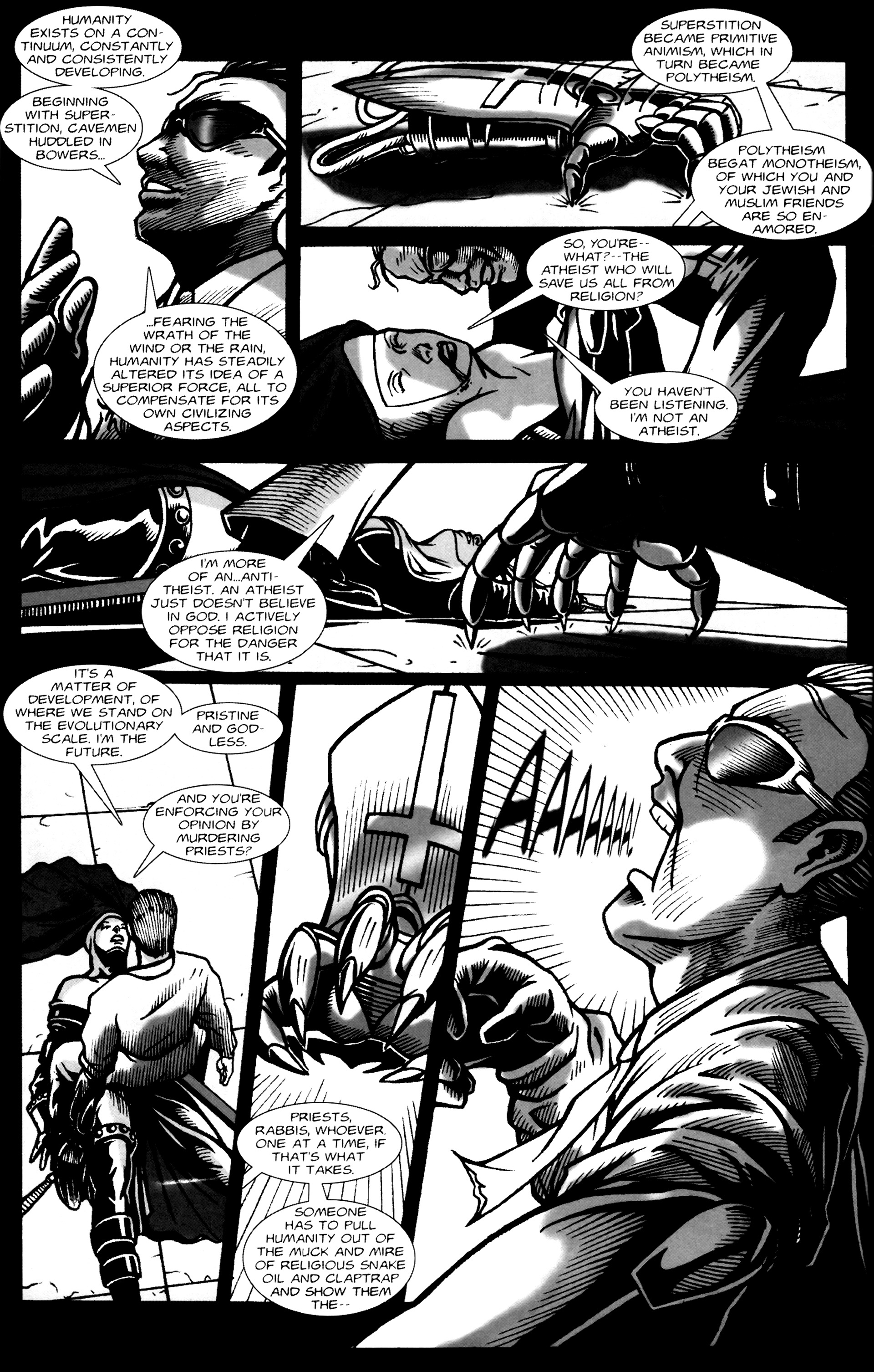 Read online Warrior Nun: Black & White comic -  Issue #3 - 16