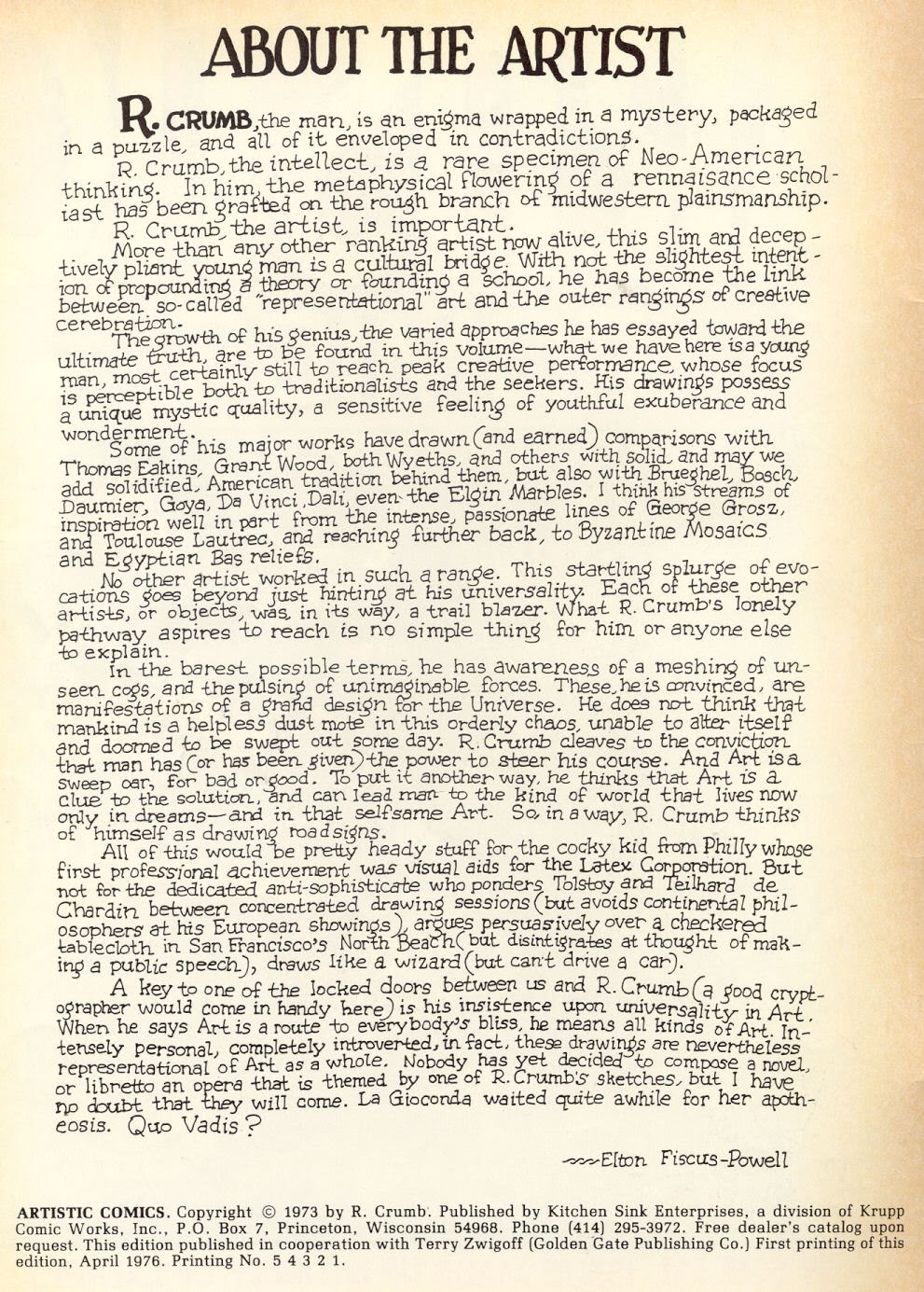 Read online Artistic Comics comic -  Issue # Full - 2