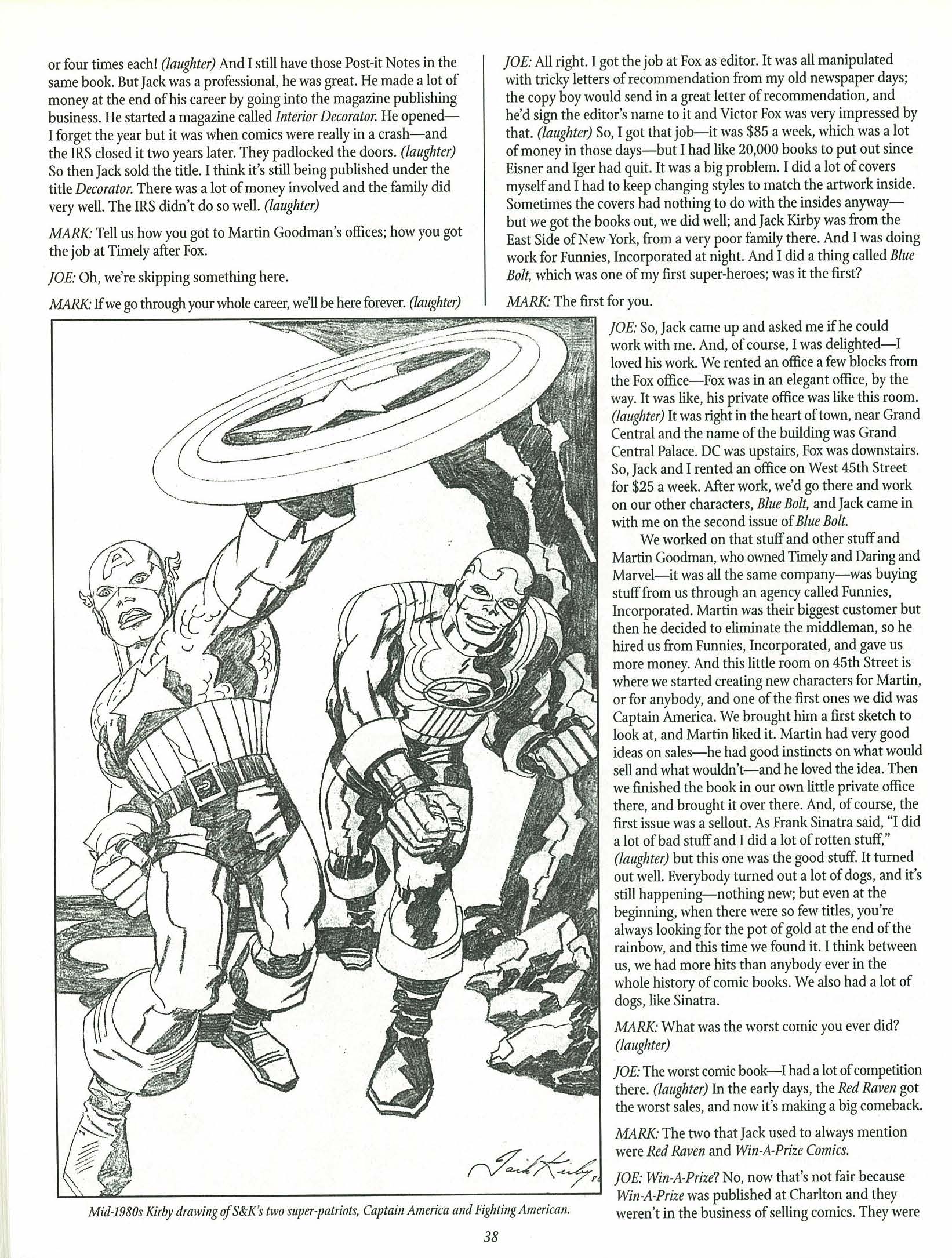 Read online The Jack Kirby Collector comic -  Issue #25 - 38