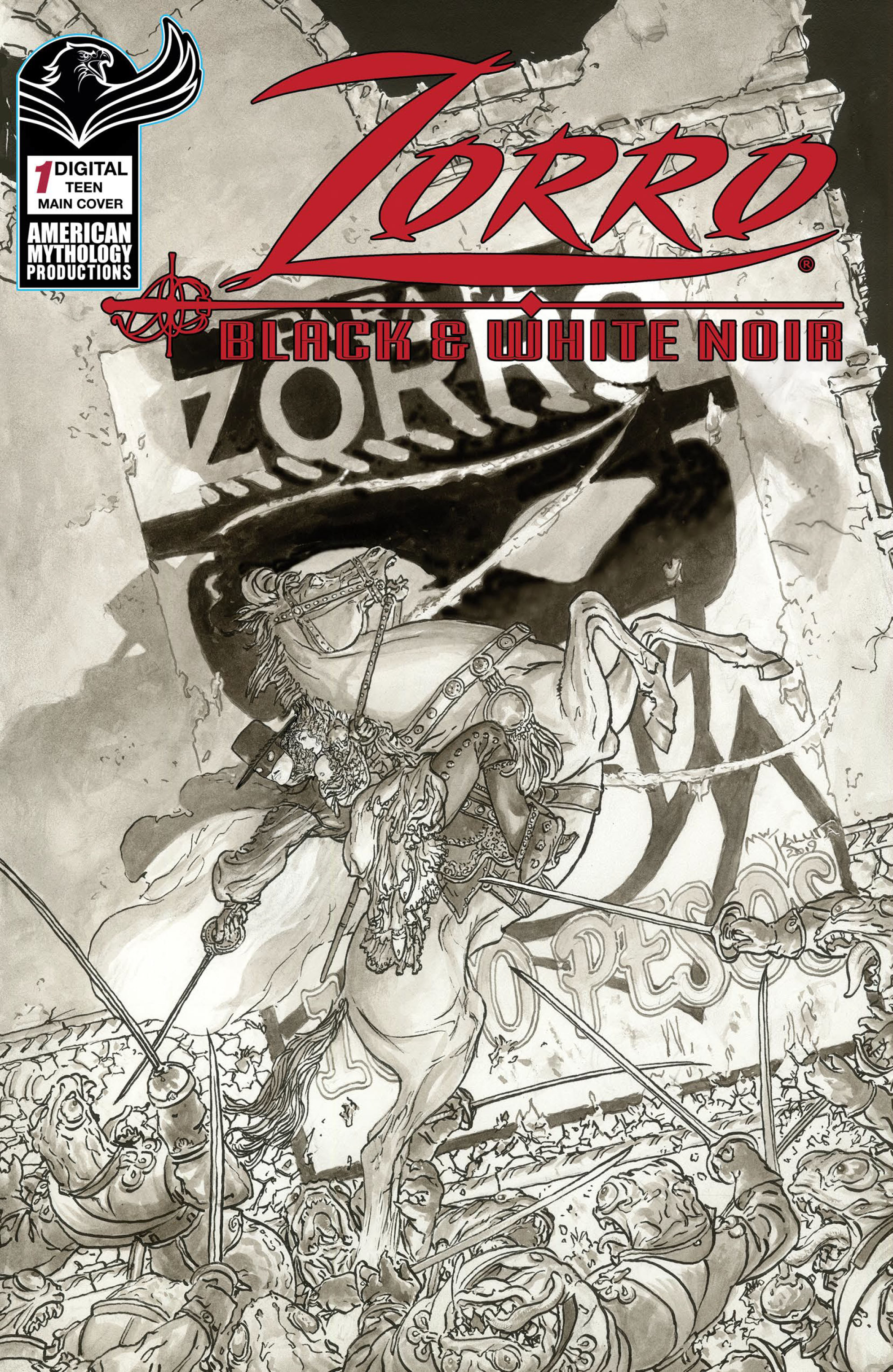 Read online Zorro Black & White Noir comic -  Issue # Full - 1