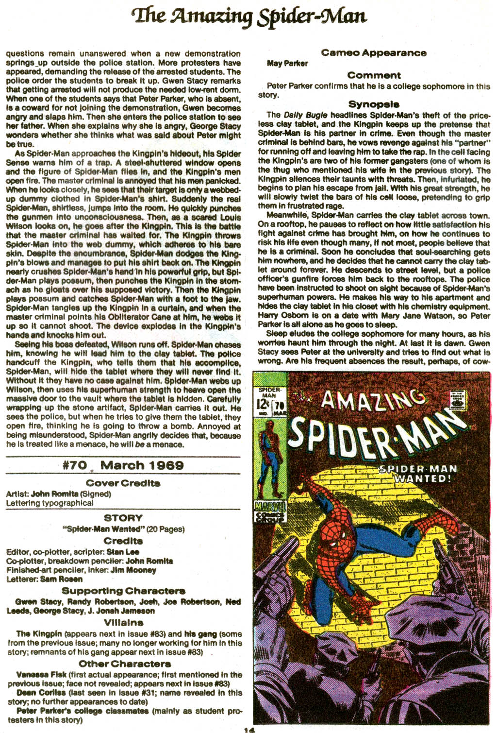 Read online The Official Marvel Index to The Amazing Spider-Man comic -  Issue #3 - 16