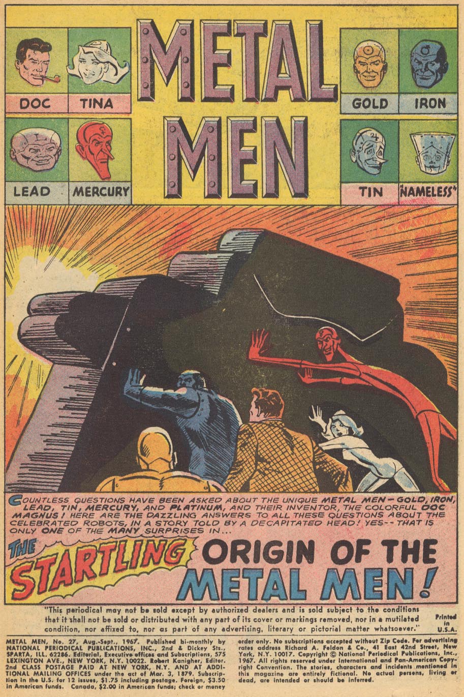 Read online Metal Men (1963) comic -  Issue #27 - 2