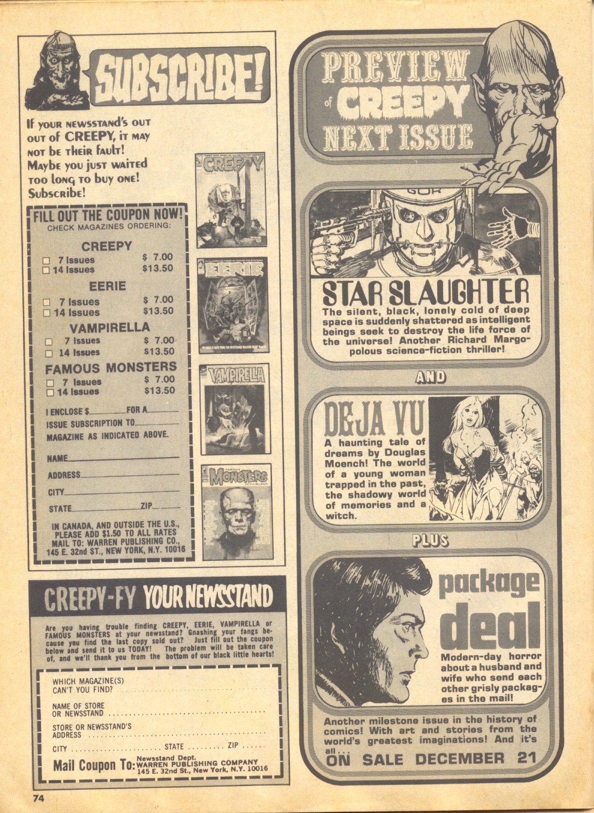 Read online Creepy (1964) comic -  Issue #50 - 66