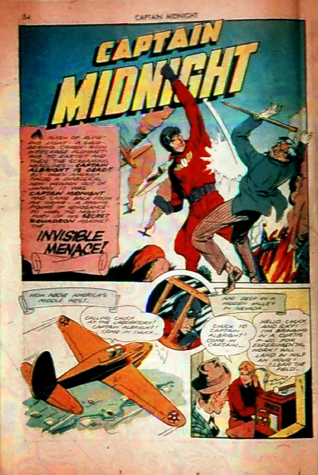 Read online Captain Midnight (1942) comic -  Issue #1 - 54
